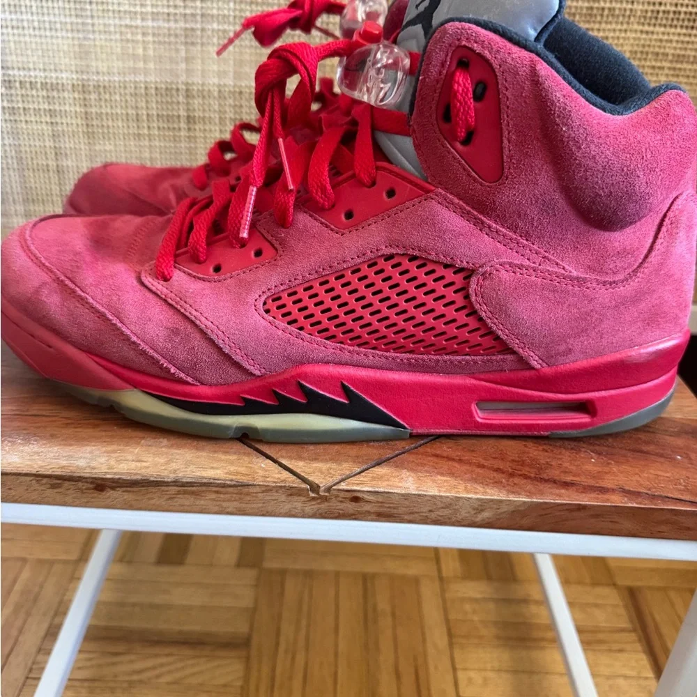 5’s Jordan Red Suede Men’s 13 - Picture 7 of 15